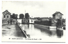 Delcampe - PENICHE - SAINT QUENTIN - Les Ecluses Du Canal - Hausboote
