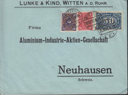 DR  206, 207 P, 246 A MiF, Auf Auslands-Brief Der Fa. Lunke & Kind, Mit Stempel Witten 21.12.1922 - Infla