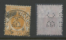 HONG KONG PERFINS - 6c Stamp With Perfin Of Hong Kong / Shanghai Bank. - Otros & Sin Clasificación