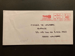 Delcampe - LETTRE EMA HB 34853 à 000,53 Du 25 04 05 ISSY LES MOULINEAUX Pal TVS TELEVISION VIDEO SERVICES - Télécom