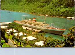 (1 K 48) (OZ) US Samoa Island - Cruise Ship In Pago Pago (posted With 2 USA Stamps To Australia In 1972) - American Samoa