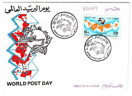 EGS30611 Egypt 1994 Illustrated FDC World Post Day - Lettres & Documents