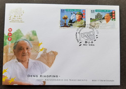 Macau Macao 100th Anniversary Centenary Of The Birth Of Deng Xiaoping 2004 (FDC) - Covers & Documents