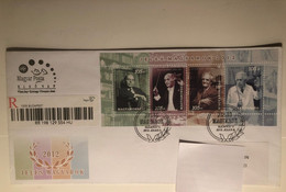 Delcampe - Hungary 2012HISTORY Famous People Musicians, Really Posted FDC Sent To China By Register On Issue Day - FDC