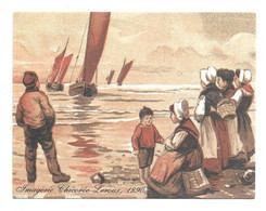 Delcampe - CALENDRIER 1989 - CHICOREE LEROUX COLLECTION 1890  ( LA MER, VOILIERS, FAMILLE  ) VOIR LES SCANNERS - Kleinformat : 1981-90