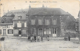 Delcampe - BRETEUIL - Place Du Trou-Crépin (avec Son Café Son épicerie-mercerie) - Breteuil