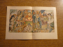 Reproduction Du Vitrail "Le Veau D'Or" D'Adolphe Wilette Créé Pour Le Cabaret Le Chat Noir - Voir Photos - 35x18 Cm Env. - Religious Art