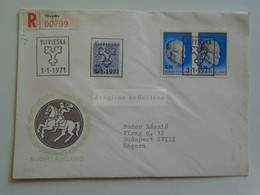 D179699   Suomi Finland Registered Cover    - Cancel  YLIVIESKA 1971  Sent To Hungary - Briefe U. Dokumente