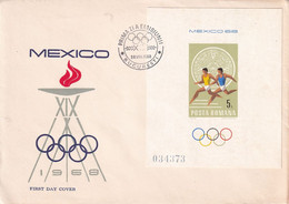 Romania -  FDC Olympic Games Mexico 1968 - Estate 1968: Messico
