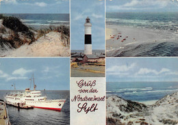 Delcampe - Gruß Von Der Nordseeinsel Sylt Leuchttirm Schiff (2321) - Sylt