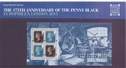 Great Britain 2015 PENNY BLACK ANNIVERSARY  SHEETLET Overprinted  Europhilex Only 7500 Issued NEW PRICE - Unclassified