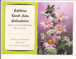 Delcampe - Petit Calendrier à 6 Pages  Pour 1974 -     FLEURS Avec Le Langage, Fêtes à Souhaiter, Anniversaire Mariage   à Voir... - Kleinformat : 1971-80