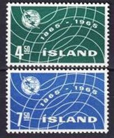 1965. Iceland. Centenary Of International Telecommunication Union. MNH. Mi. Nr. 390-91 - Ungebraucht