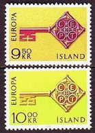 1968. Iceland. Europa (C.E.P.T.) 1968 - Key. MNH. Mi. Nr. 417-18 - Ungebraucht