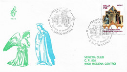Fdc Venetia  1993 SANTO NATALE- Annunciazione Di Piero Della Francesca , Viaggiata, AS_Perugia - FDC