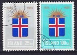 1969. Iceland. 25th Anniversary Of Republic. Used. Mi. Nr. 430-31 - Gebruikt