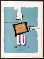 Delcampe - Lefevre Utile Nantes, LU, Affiche Publicitaire Dim 230 X 315 Mm Collée Sur Carton, Verso: Il Est Ecrit: Original 1953 - Affiches