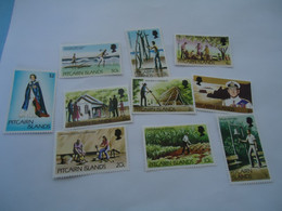 Delcampe - PITCAIRN ISLANDS MNH SET 10 ITEMS LIFE HISTORY - Pitcairninsel