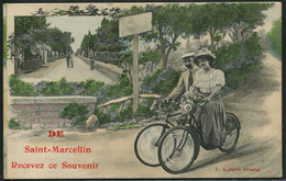 Delcampe - "De Saint-Marcellin Recevez Ce Souvenir" - E. A. Paris - Voir 2 Scans Larges - Saint-Marcellin