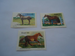 Delcampe - BRAZIL MNH SET 3  1985    ANIMALS  HORHES - Pferde