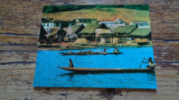 Delcampe - REF 604 : CPSM Afrique Cote D'Ivoire Tiegba Pirogue - Elfenbeinküste