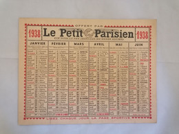 Calendrier 1938 - Le Petit Parisien- Le Plus Lu Des Journaux Du Monde Entier - Groot Formaat: 1921-40