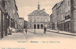 CPA FRANCE 57 MOSELLE BOLCHEN BOULAY PLACE DE L HOTEL DE VILLE RATHAUSPLATZ DOS SIMPLE NON ECRIT - Boulay Moselle