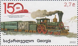 Georgia 2022 Mi#  Georgian Railway Since 1872 * * NEW !!! - Georgia