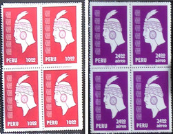 Peru/Pérou  1978  YT N°PE 629, A455 Blocs Tête D'Inca (2 Val) - N** - Peru
