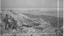 Delcampe - En ALLEVARD (Isère) - Lac Des Sept Laux Vus Du Rocher Blanc - Alpiniste - Allevard