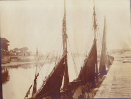 Photo Ancienne Canal De Furnes à Nieuport Bateau - Ancianas (antes De 1900)