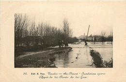 Varades * St Florent * Inondations 1910 1911 * Aspect De La Route De La Gare * Crue Catastrophe - Varades