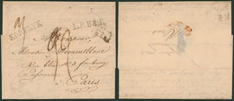 Précurseur - LAC Datée De Courtrai (1827) + Obl Linéaire KORTRYK, L.P.B.1.R. > Paris Via "Pays-Bas Par Lille" - 1815-1830 (Holländische Periode)