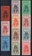 Martinique Timbres Taxe N°12 à 22* Neufs Charnières TB Cote : 23,50 € - Impuestos