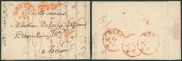 LAC Datée De Tournay 9/1/1830 + Bloc Dateur à Perle (T11) "Doornik" & "Na Posttijn" > Hornu + T11 Bergen X3 - 1815-1830 (Holländische Periode)