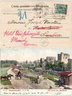 REGNO ITALIA LEVANTE - CARTOLINA DA COSTANTINOPOLI POSTE ITALIANE A LONDRA 14.7.1909 FRANCOBOLLO 10 Para 10 - SASSONE 10 - Albania