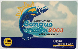 Philippines 100 Peso MINT Touchcard " Dagupan City Bangus ( Fish ) Festival " - Philippines