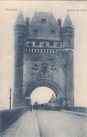 Delcampe - Bâtiments Et Architecture - Pont Nibelungen De Worms Rhénanie-Palatinat - Entrée Du Pont - 1924 - Puentes