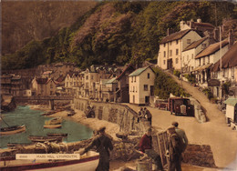 A18256 - MARS HILL LYNMOUTH POST CARD USED 1965 STAMP LYNTON AND LYNMOUTH QUEEN ELIZABETH OF ENGLAND STAMP SENT TO BERN - Lynmouth & Lynton