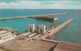 A18268 - THE CAR FERRY DOVER HARBOUR POST CARD USED STAMP DOVER QUEEN ELIZABETH OF ENGLAND STAMP SENT TO PARKSTONE POOLE - Dover