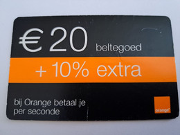 NETHERLANDS   / ORANGE / OPWAARDEER KAART  09-07-2007  € 20,-   - TELECOM  PREPAID   ** 11123** - GSM-Kaarten, Bijvulling & Vooraf Betaalde