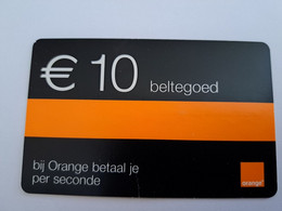 NETHERLANDS   / ORANGE / OPWAARDEER KAART  04-01-2009  € 10,-   - TELECOM  PREPAID   ** 11125** - [3] Handy-, Prepaid- U. Aufladkarten