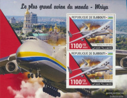 Djibouti Miniature Sheet Unmounted Mint / Never Hinged 2022 That Largest Aircraft The World Mriya - Djibouti (1977-...)