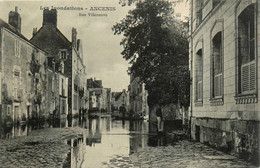 Ancenis * Les Inondations * La Rue Villeneuve * Crue Catastrophe - Ancenis