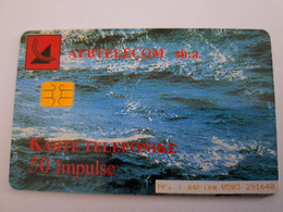 ALBANIA TELEKOMI SHQIPTAR  50 UNITS CHIPCARD / SEA WAVE   /  **11137** - Albanien