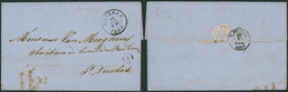 LAC Non Affranchie + Cachet Dateur Beveren(1860) + Boite Rurale "X" (Burght) > St-Nicolas - Landelijks Post