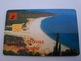 ALBANIA TELEKOMI SHQIPTAR  100 UNITS CHIPCARD / BEACH    /  **11139** - Albanië