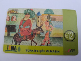 NETHERLANDS   € 12,- / TEMA/ ETT  TURK TAFEREL/ MAN ON DONKEY      PREPAID  Nice Used  ** 11157** - Schede GSM, Prepagate E Ricariche