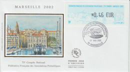 Vignette Illustrée Marseille 2002 Enveloppe FDC - 1999-2009 Abgebildete Automatenmarke