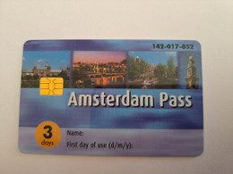 NETHERLANDS /  CHIPCARD/  AMSTERDAM/3 DAYS / CITY CARD     ** 11163** - [3] Sim Cards, Prepaid & Refills